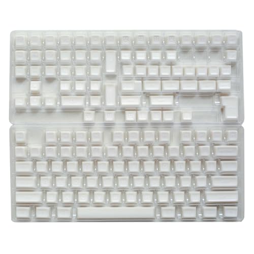 Amazon.co.jp: PBT キーキャップ白のようなダブルショット PBT キー